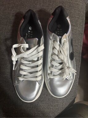 Disney Mickey Mouse Black and Silver Low-Top Sneaker